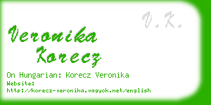 veronika korecz business card